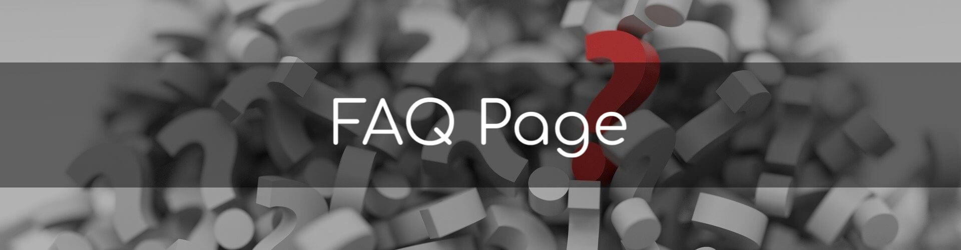 FAQ Page - Image of a pile of three dimensional question marks in a pile.