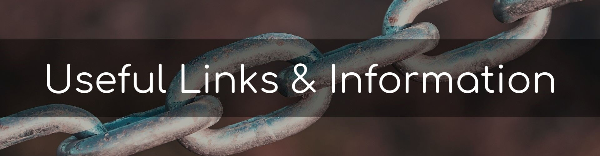 Useful links & information. Image of a section of chain.