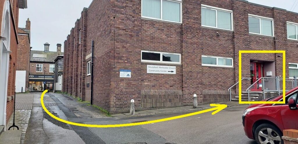 Image of the access to the entrance of our training centre in Knutsford.