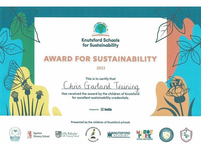 Knutsford Schools Youth Council Sustainability Award 2022
